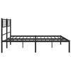 vidaXL Bedframe met hoofdbord metaal zwart 183x213 cm