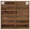 vidaXL Vitrinekast met plank Oudhout 60 x 8,5 x 58 cm Bewerkt hout