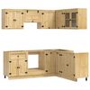 vidaXL Kast SKI 8 st HoningBruin Massief grenenhout