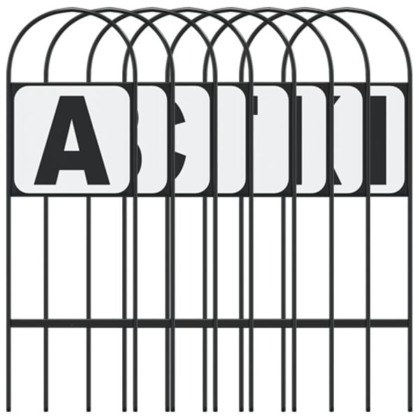 vidaXL Dressuurletters 8 st staal