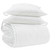 vidaXL Dekbed Set met kussen 3 pcs Wit Donsveertjes