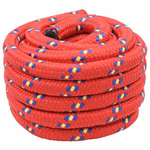 vidaXL Boottouw 4 mm 25 m Rood