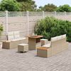 vidaXL Tuinbankenset 8 pcs Beige poly rattan