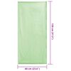 vidaXL Buiten Stoel Handdoeken 2 pcs Groen 130 x 60 cm