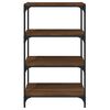 vidaXL Boekenkast 60x33x100 cm bewerkt hout en staal bruin eikenkleur