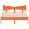 vidaXL Bedframe zonder matras massief grenenhout wasbruin 120x190 cm