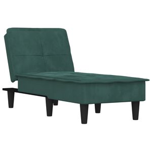 vidaXL Chaise longue fluweel donkergroen