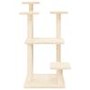 vidaXL Krabpaal met platforms 98,5 cm crèmekleurig