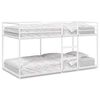 vidaXL Stapelbed zonder matras 100x200 cm staal wit