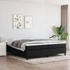 vidaXL Boxspring met matras stof zwart 200x200 cm