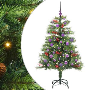 vidaXL Kunstkerstboom 150 LED's Warmwit PVC en Metaal Groen
