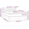 vidaXL Boxspring met matras stof donkergrijs 140x190 cm