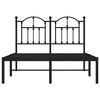 vidaXL Bedframe met hoofdbord metaal zwart 120x190 cm