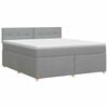 vidaXL Boxspringbed met matras Lichtgrijs 160 x 200 cm Stof