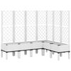vidaXL Plantenbak met latwerk 160x120x142 cm polypropeen wit