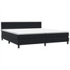 vidaXL Boxspring met matras fluweel zwart 180x220 cm