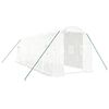 vidaXL Tuinkas met stalen frame 12 m&sup2; 6x2x2 m wit