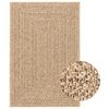 vidaXL Vloerkleed ZIZUR binnen en buiten 200x290 cm jute look