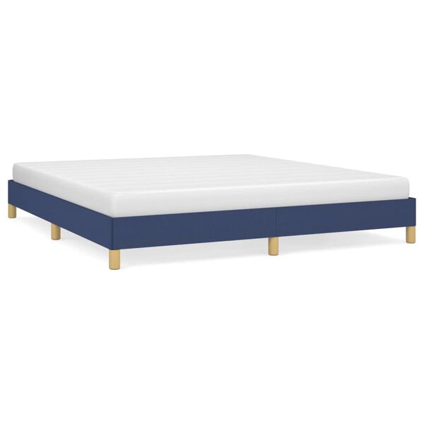 vidaXL Bedframe zonder matras stof blauw 180x200 cm