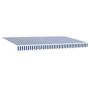 vidaXL Inklapbaar Zonnescherm Gestreept Blauw 350 x 200 cm Stof