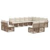vidaXL Tuinbankenset 12 st Beige poly rattan