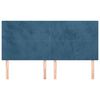vidaXL Hoofdbord donkerblauw 200x5x118/128 cm fluweel