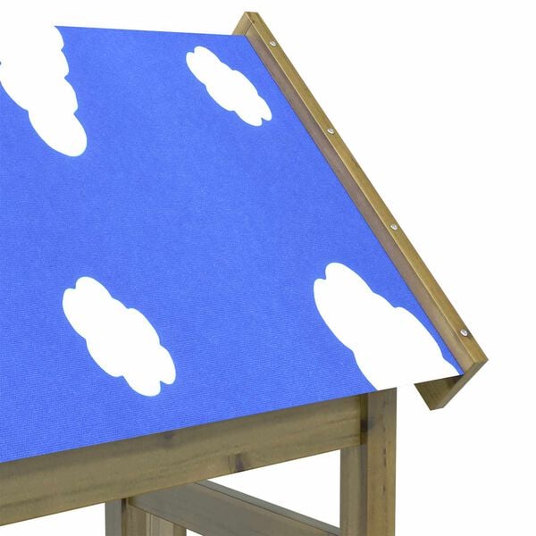 vidaXL Speeltoren Bruin Massief ge&iuml;mpregneerd hout