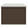vidaXL Tuinkruk met kussen 55x55x37 cm poly rattan bruin