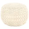 vidaXL Poef macram&eacute; handgemaakt 45x30 cm katoen