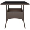 vidaXL 5-delige Loungeset poly rattan bruin