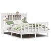vidaXL Bed met boekenkast zonder matras grenenhout wit 150x200 cm