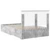 vidaXL Bedframe met hoofdeinde Beton Grijs 135 x 190 cm Bewerkt hout