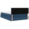 vidaXL Opbergbed met LED met matras Blauw 140 x 190 cm Polyester