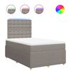 vidaXL Boxspring met matras stof taupe 120x190 cm