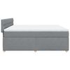 vidaXL Boxspring met matras stof lichtgrijs 180x200 cm