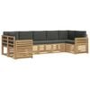 vidaXL Buiten bankenset 7 pcs Wit en antracietkleurig