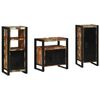 vidaXL Badkamermeubelset 3 st Multikleur en Zwart 40 x 35 x 90 cm