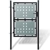 vidaXL Zwarte enkele deur schuttingpoort 100x150 cm