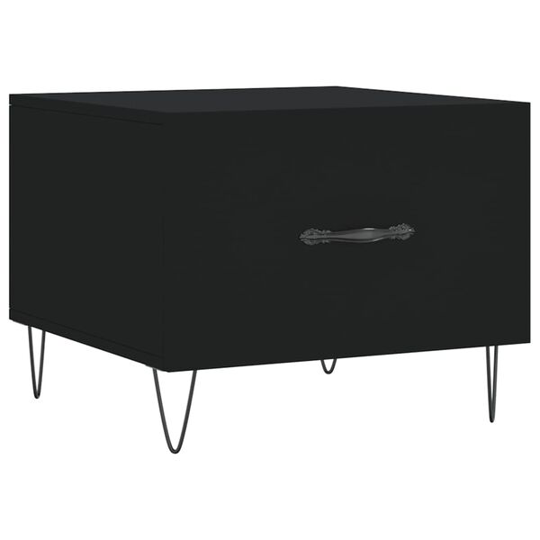vidaXL Salontafel 50x50x40 cm bewerkt hout zwart