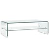 vidaXL Salontafel 98x45x31 cm gehard glas transparant