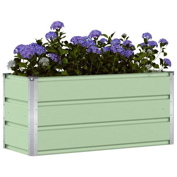 vidaXL Plantenbak Groen 100 x 40 x 45 cm Staal