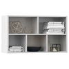 vidaXL Boekenkast/dressoir 50x25x80 cm bewerkt hout wit