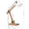 vidaXL Bureaulamp industrieel rond E27 58x18x90 cm wit