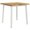 vidaXL Live Edge Eettafel 60 x 55 x 75 cm Massief Acaciahout Wit