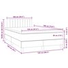 vidaXL Boxspring met matras en LED fluweel zwart 120x190 cm