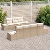 vidaXL Tuin Sofa Set met kussen 8 pcs Beige poly rattan