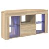 vidaXL Hoek LED TV Kast 100 x 40 x 50 cm Sonoma Eiken Bewerkt hout