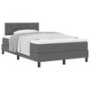 vidaXL Boxspringbed met matras Donkergrijs 120 x 190 cm Stof