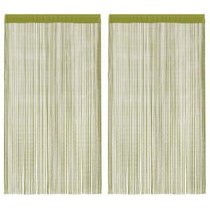 vidaXL Draadgordijnen 100x250 cm groen 2 st