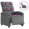 vidaXL Massagestoel elektrisch verstelbaar stof donkergrijs